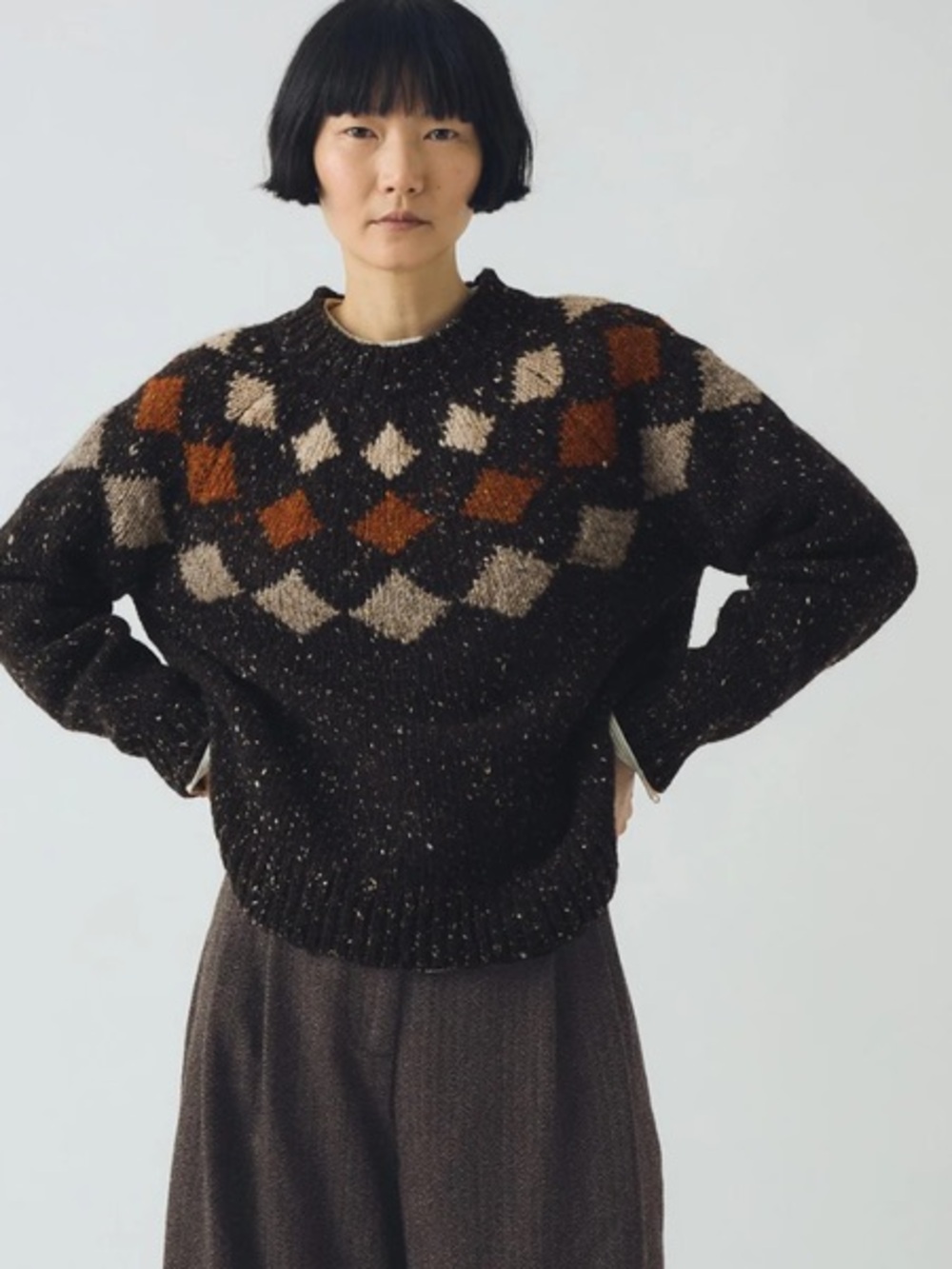 TOAST Donegal Diamond Yoke Sweater